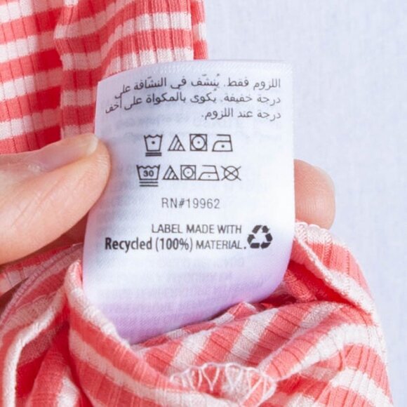 NWT Maison Jules Coral/Wht Halter Shift Dress XXS - Picture 7 of 9